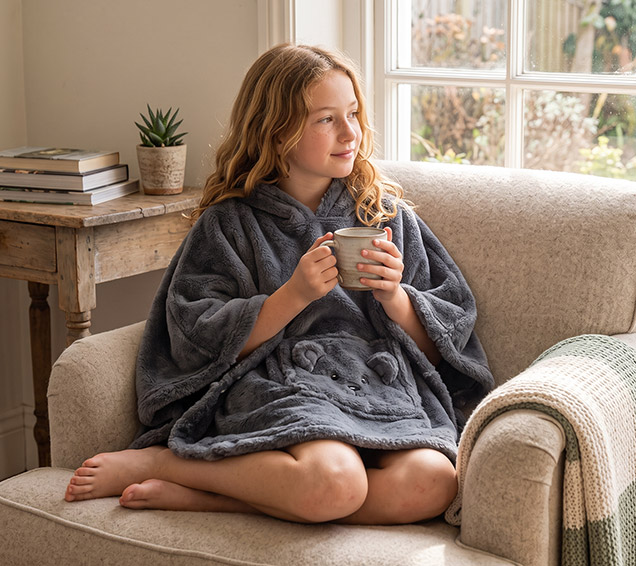 Solid Faux Rabbit Fur Hooded Blanket – Folds into Bear Plush Pillow