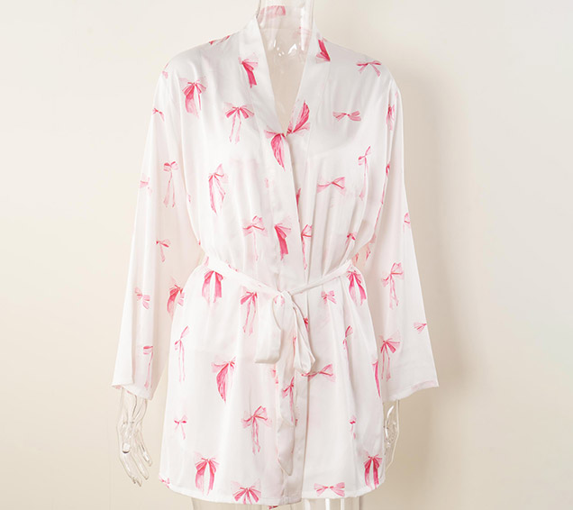 Classic 4-Piece Printed High-Twist Satin Nightwear Set – Satin nightwear set Collection