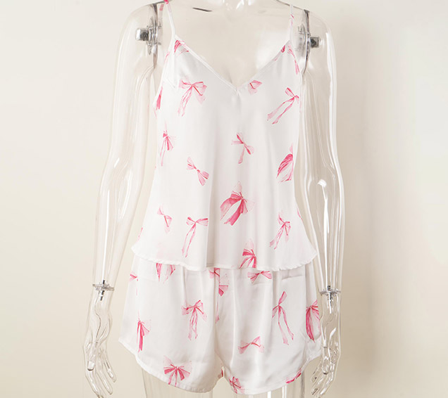 Classic 4-Piece Printed High-Twist Satin Nightwear Set – Satin nightwear set Collection