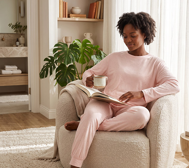 All-Over Silver Foil Star Minky Velour Nightwear Set with Satin Drawcord – B2B Supplier Direct