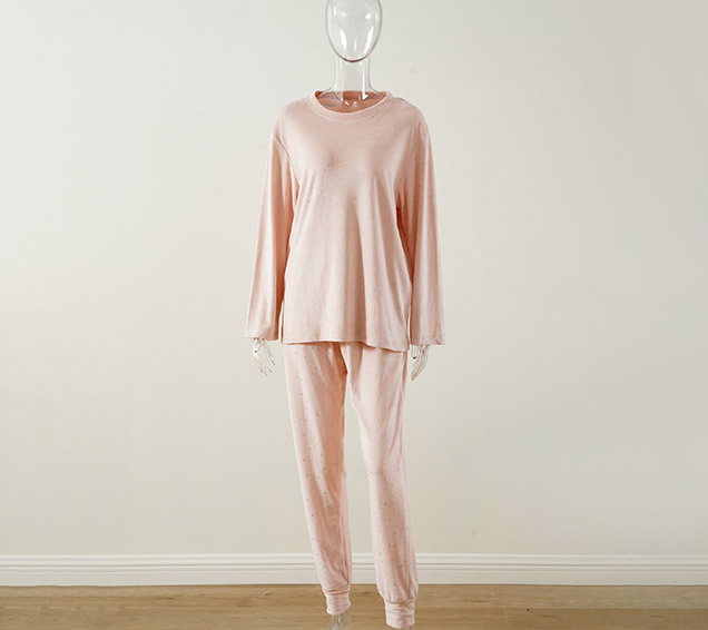 All-Over Silver Foil Star Minky Velour Nightwear Set with Satin Drawcord – B2B Supplier Direct