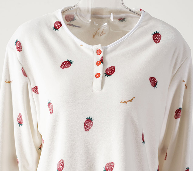 Printed Hacci Knit Pyjamas Set with Matching Scrunchie