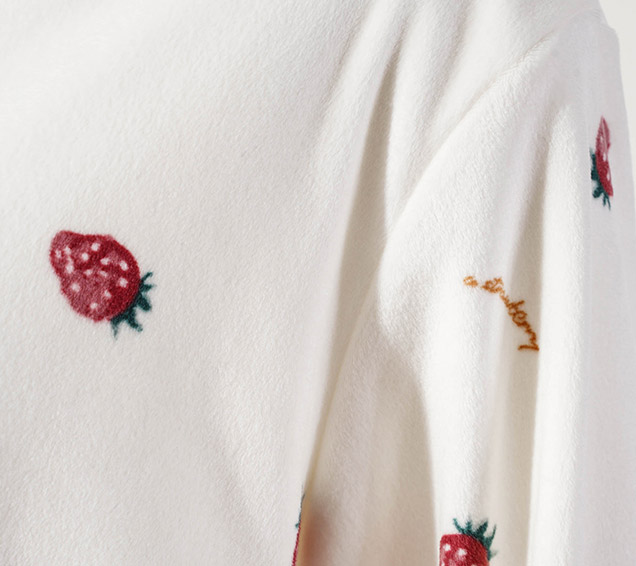 Printed Hacci Knit Pyjamas Set with Matching Scrunchie