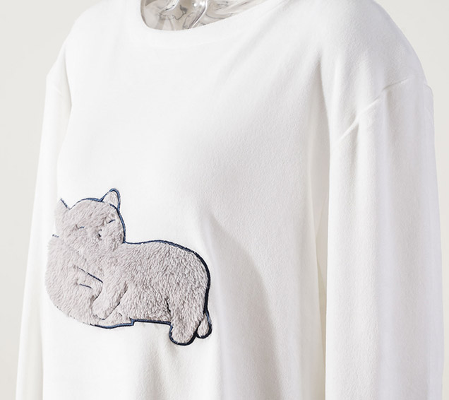 Fox-Printed Minky Velour Pyjamas Set with Coordinated Sherpa Applique – Premium Sourcing