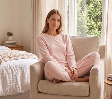 All-Over Silver Foil Star Minky Velour Nightwear Set with Satin Drawcord – B2B Supplier Direct